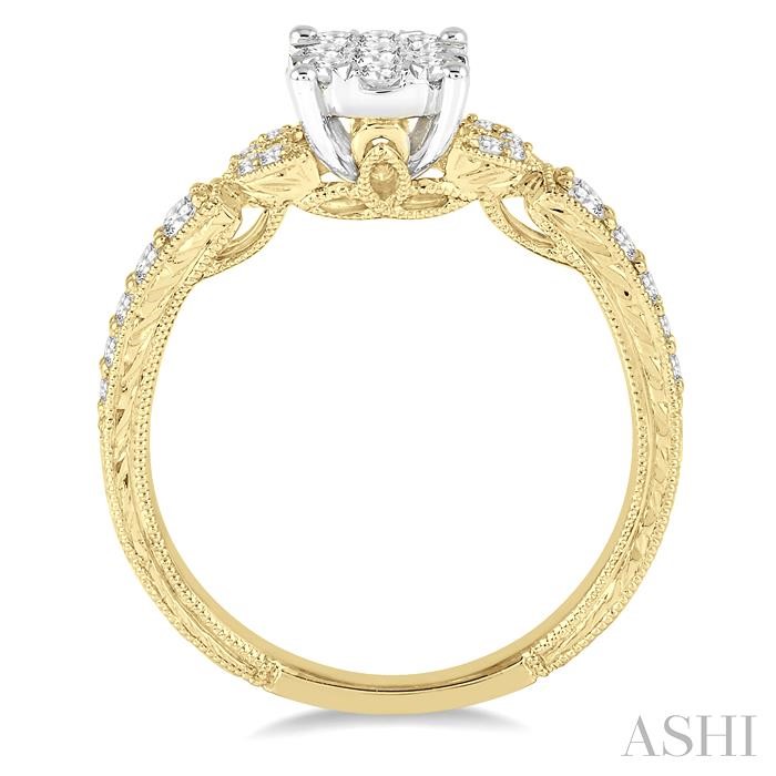 Round Shape Lovebright Diamond Engagement Ring-3