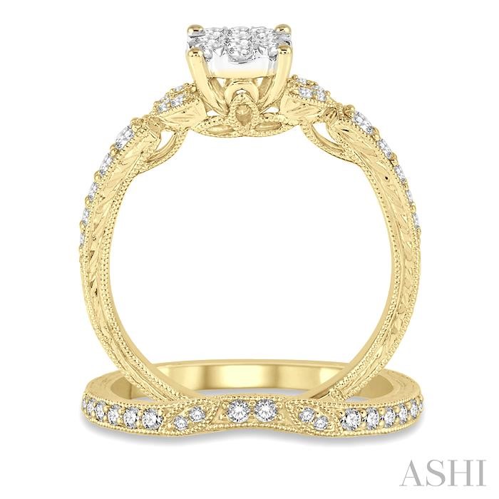 Round Shape Lovebright Diamond Wedding Set-3