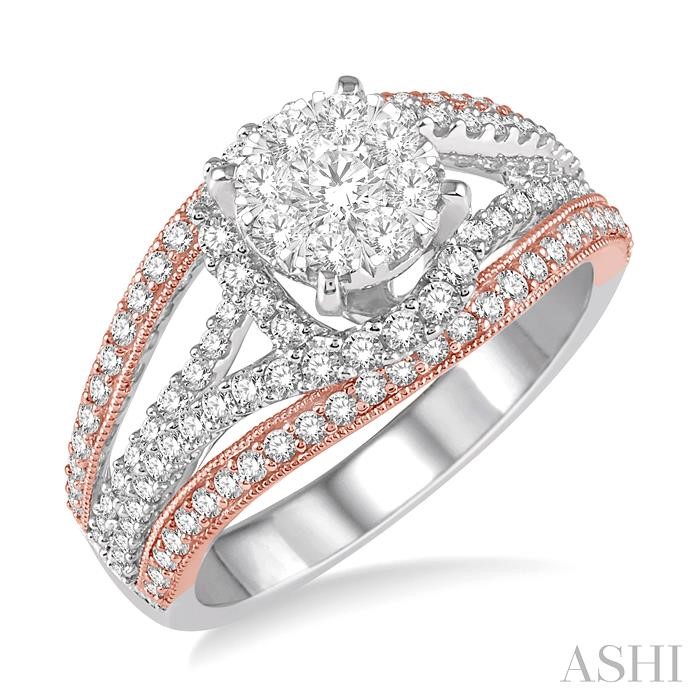 Round Shape Halo Lovebright Diamond Ring