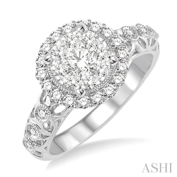 HALO LOVEBRIGHT DIAMOND ENGAGEMENT RING