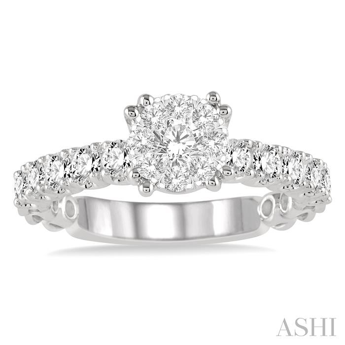 Round Shape Lovebright Diamond Engagement Ring-2