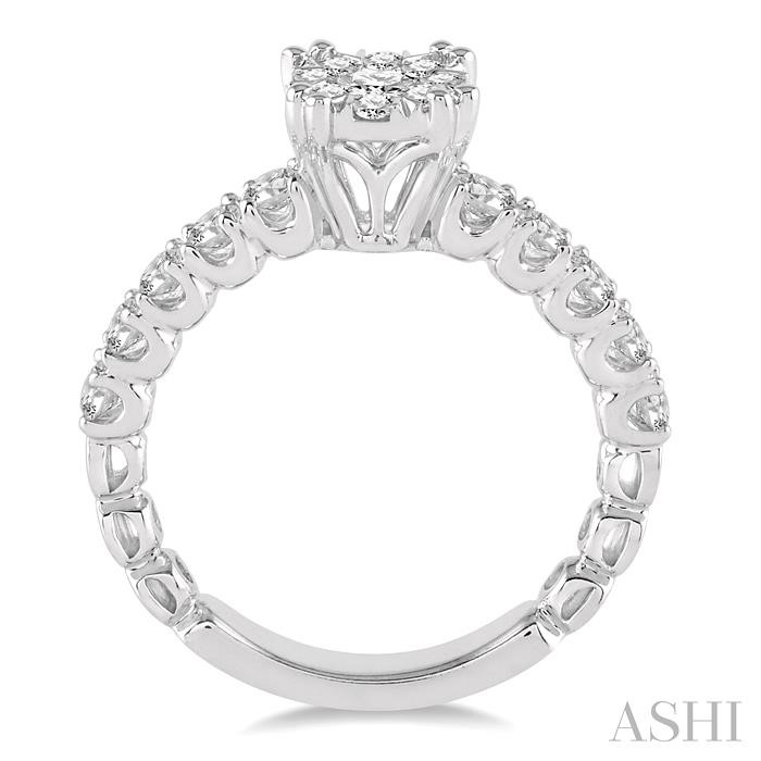 Round Shape Lovebright Diamond Engagement Ring-3