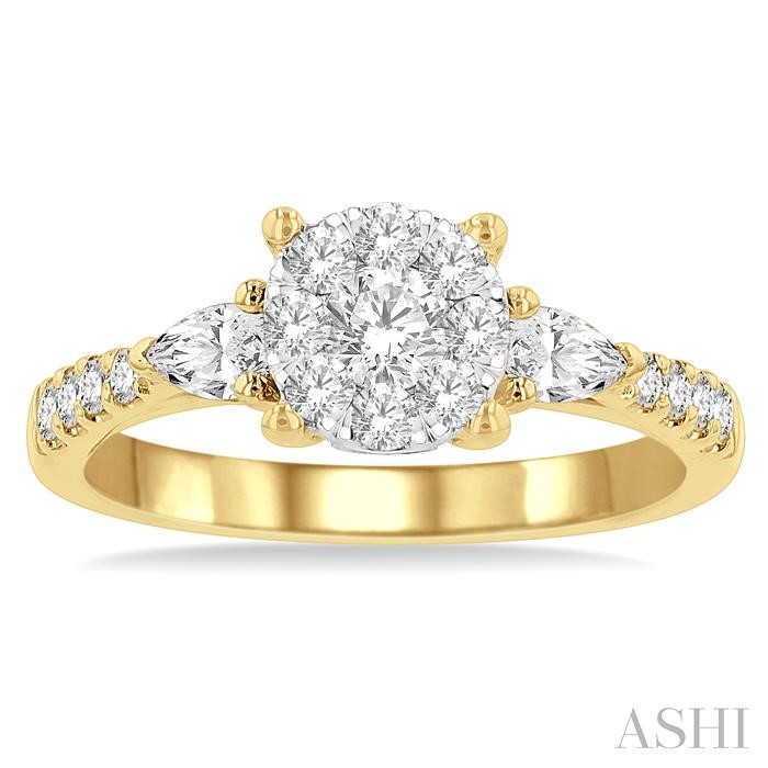 Round Shape Lovebright Diamond Engagement Ring-2