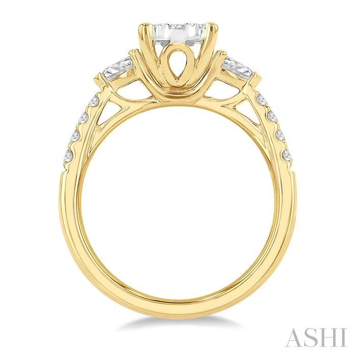 Round Shape Lovebright Diamond Engagement Ring-3