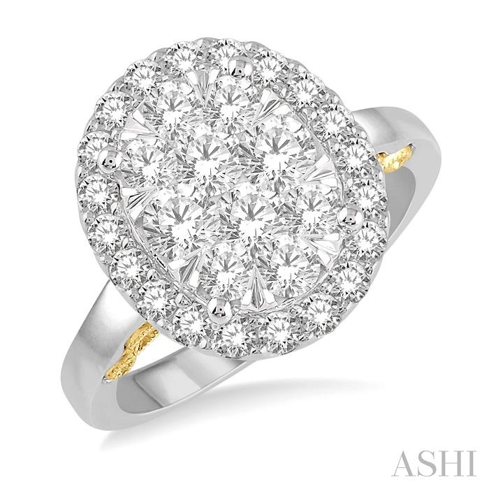 OVAL SHAPE HALO LOVEBRIGHT ESSENTIAL DIAMOND RING