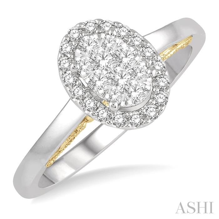 OVAL SHAPE HALO LOVEBRIGHT ESSENTIAL DIAMOND RING