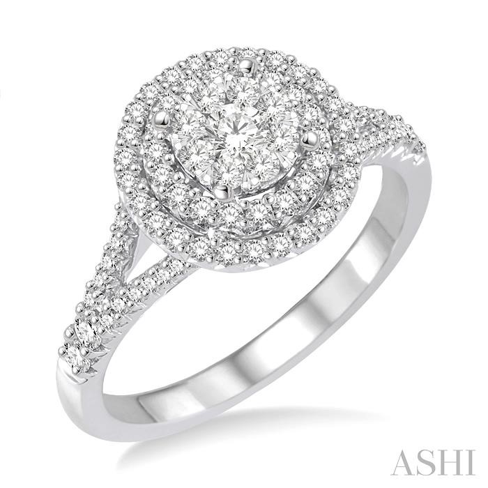 HALO LOVEBRIGHT DIAMOND ENGAGEMENT RING