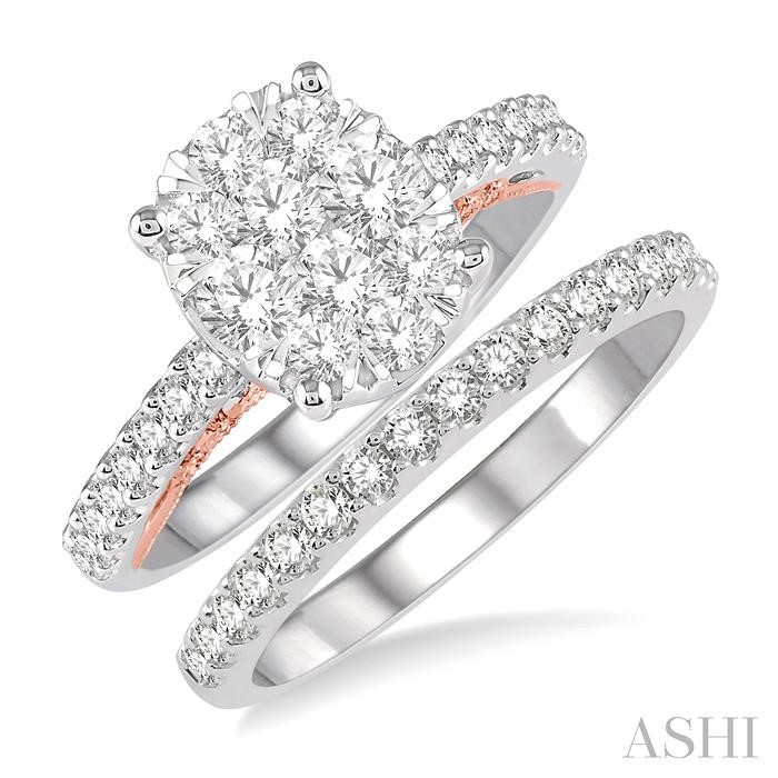 OVAL SHAPE LOVEBRIGHT DIAMOND WEDDING SET