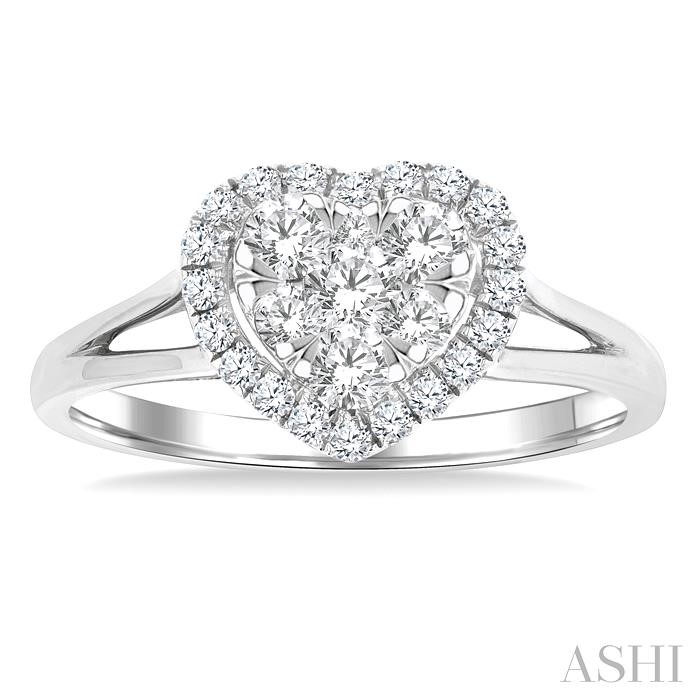 Heart Shape Halo Lovebright Diamond Engagement Ring