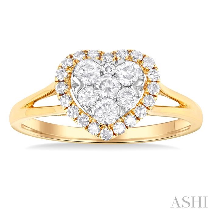 Heart Shape Halo Lovebright Diamond Engagement Ring-2