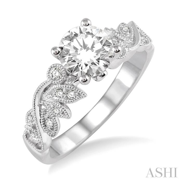 ROUND SHAPE SEMI-MOUNT DIAMOND ENGAGEMENT RING