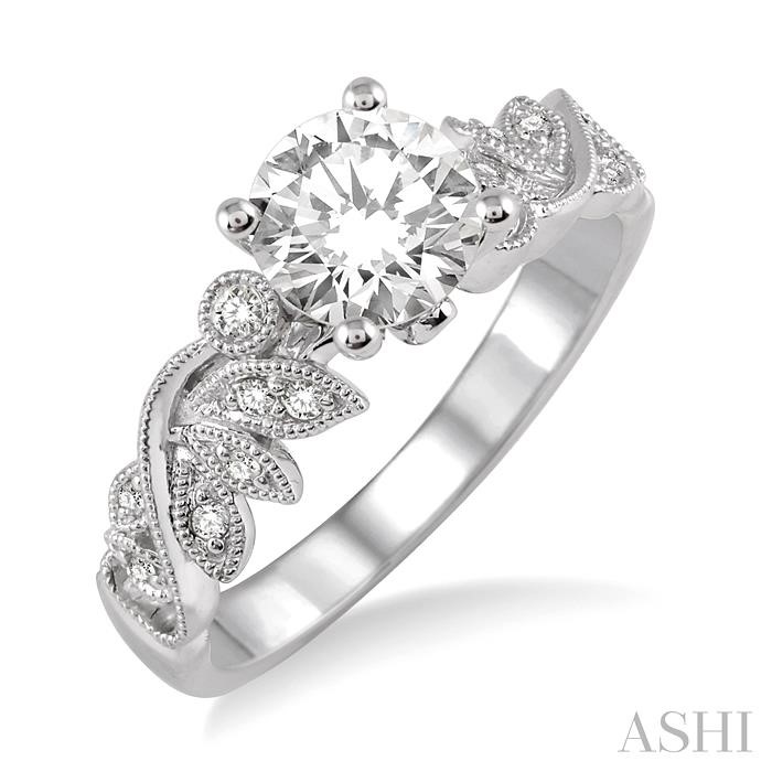 ROUND SHAPE SEMI-MOUNT DIAMOND ENGAGEMENT RING