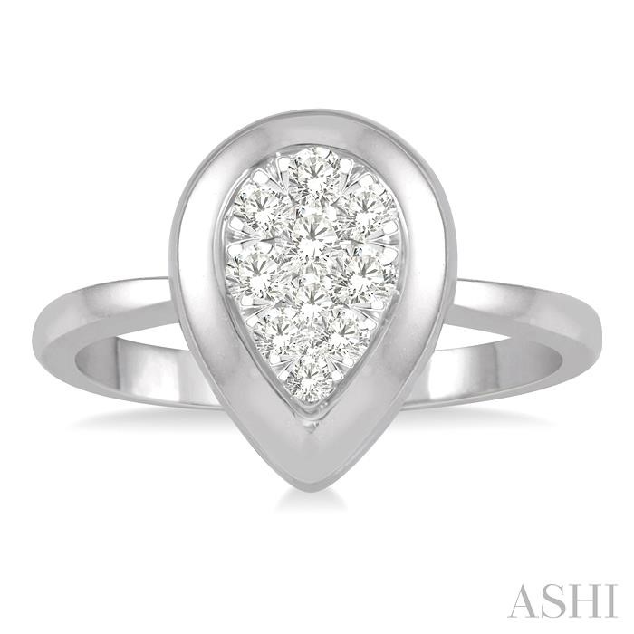 Pear Shape Lovebright Essential Diamond Ring-2