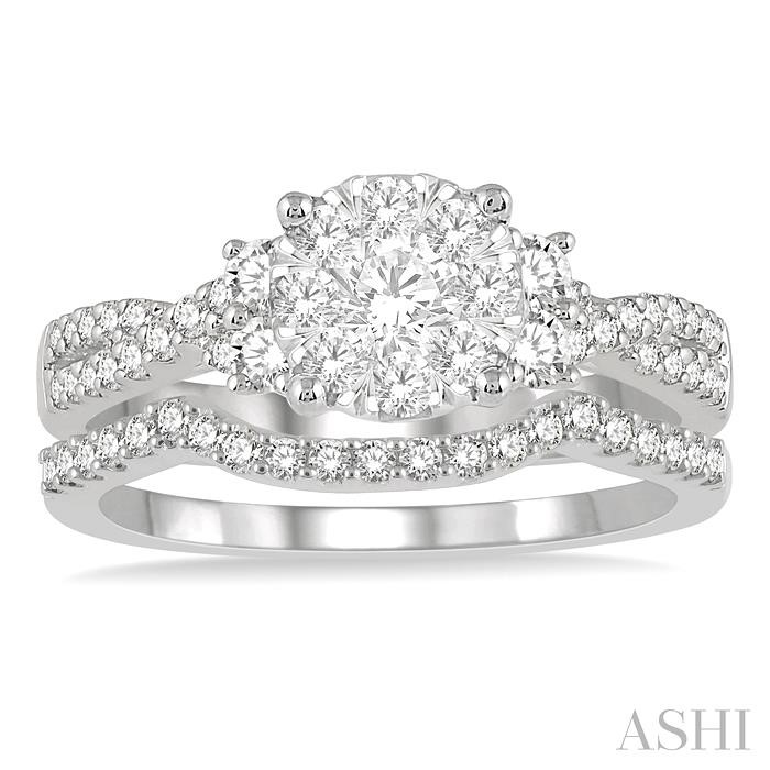Round Shape Lovebright Diamond Wedding Set-2