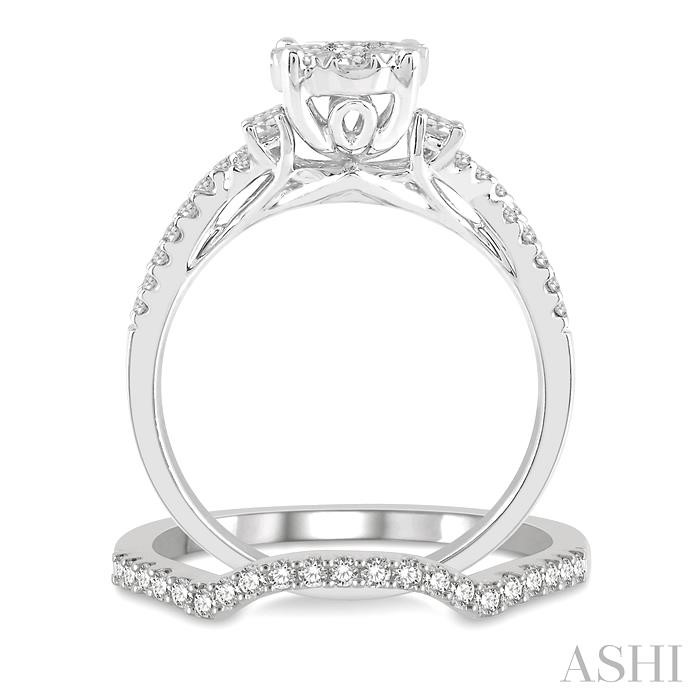 Round Shape Lovebright Diamond Wedding Set-3