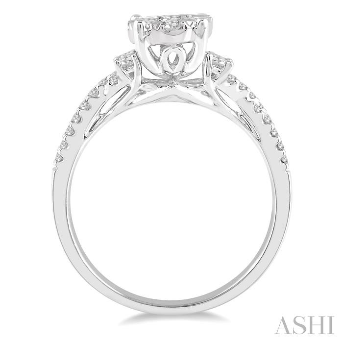 Round Shape Lovebright Diamond Engagement Ring-3