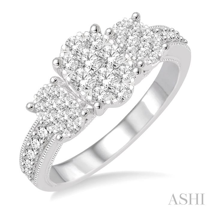 OVAL SHAPE PAST PRESENT & FUTURE LOVEBRIGHT ESSENTIAL DIAMOND ENGAGEMENT RING