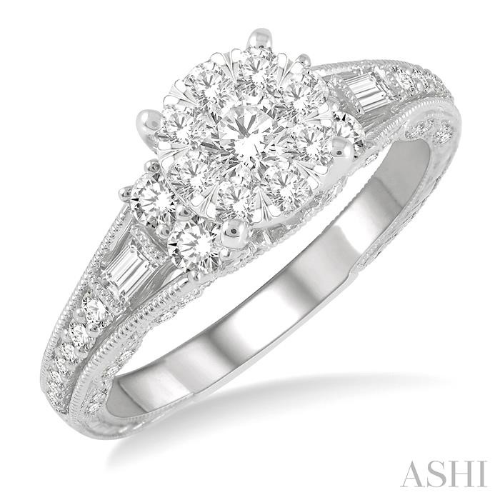 Round Shape Lovebright Diamond Engagement Ring