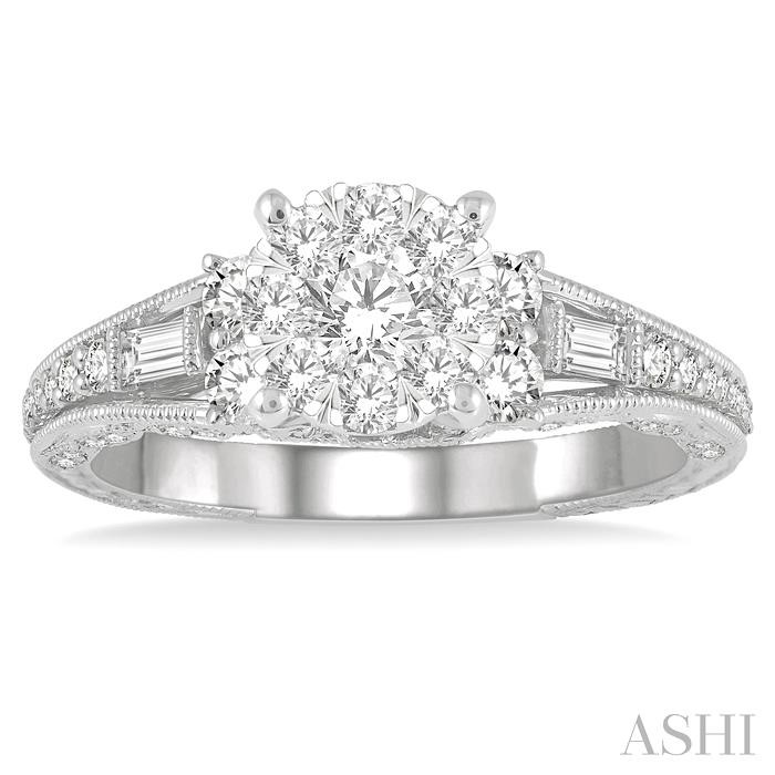 Round Shape Lovebright Diamond Engagement Ring-2