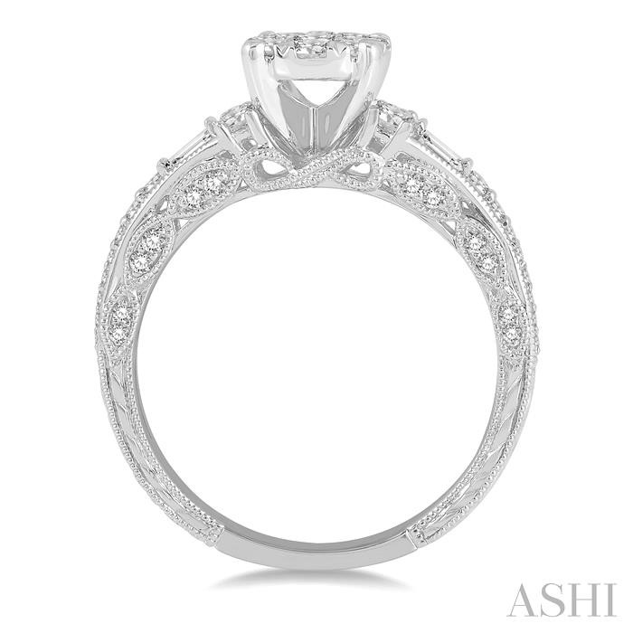 Round Shape Lovebright Diamond Engagement Ring-3