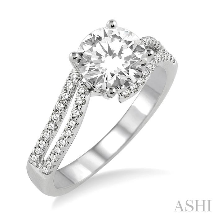 ROUND SHAPE SEMI-MOUNT DIAMOND ENGAGEMENT RING