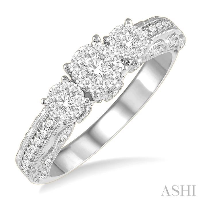 PAST PRESENT & FUTURE LOVEBRIGHT DIAMOND ENGAGEMENT RING