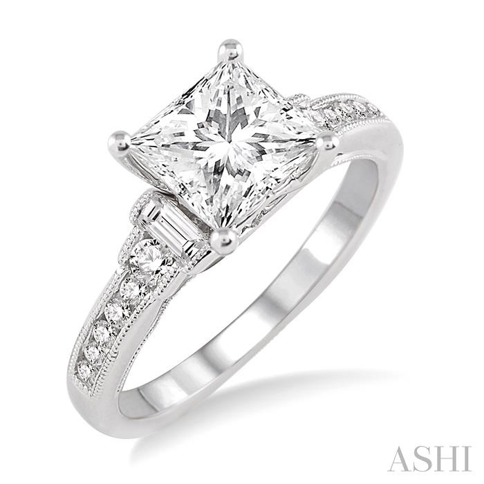 SEMI-MOUNT DIAMOND ENGAGEMENT RING