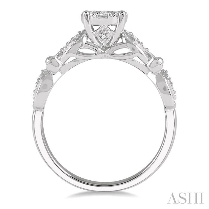 Round Shape Lovebright Diamond Engagement Ring-3