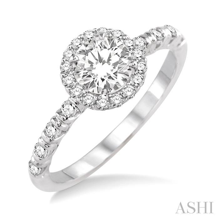 SEMI-MOUNT DIAMOND ENGAGEMENT RING