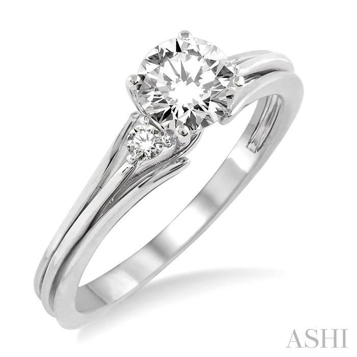 ROUND SHAPE SEMI-MOUNT DIAMOND ENGAGEMENT RING