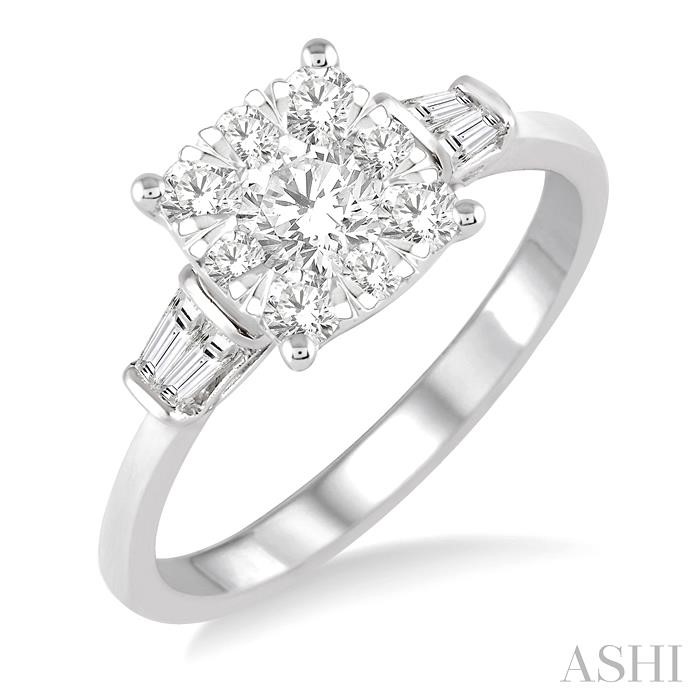 CUSHION SHAPE LOVEBRIGHT DIAMOND ENGAGEMENT RING