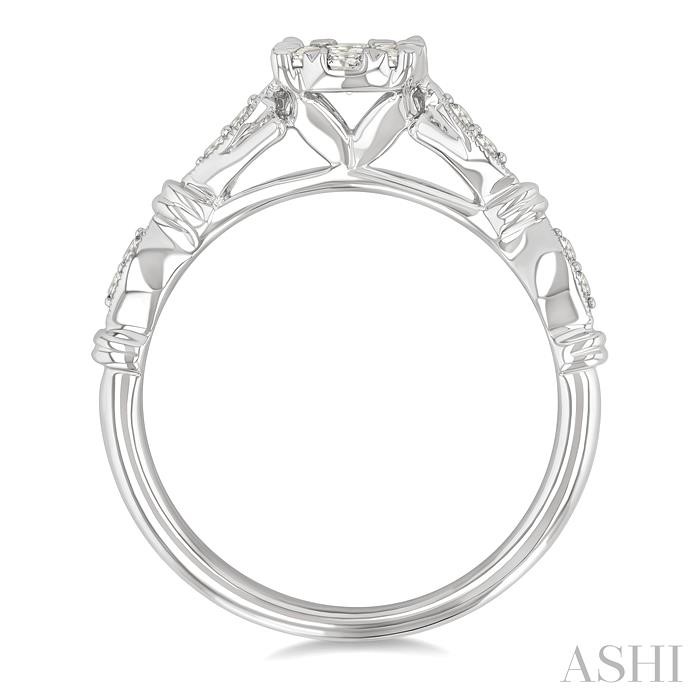 Round Shape Lovebright Diamond Engagement Ring-3