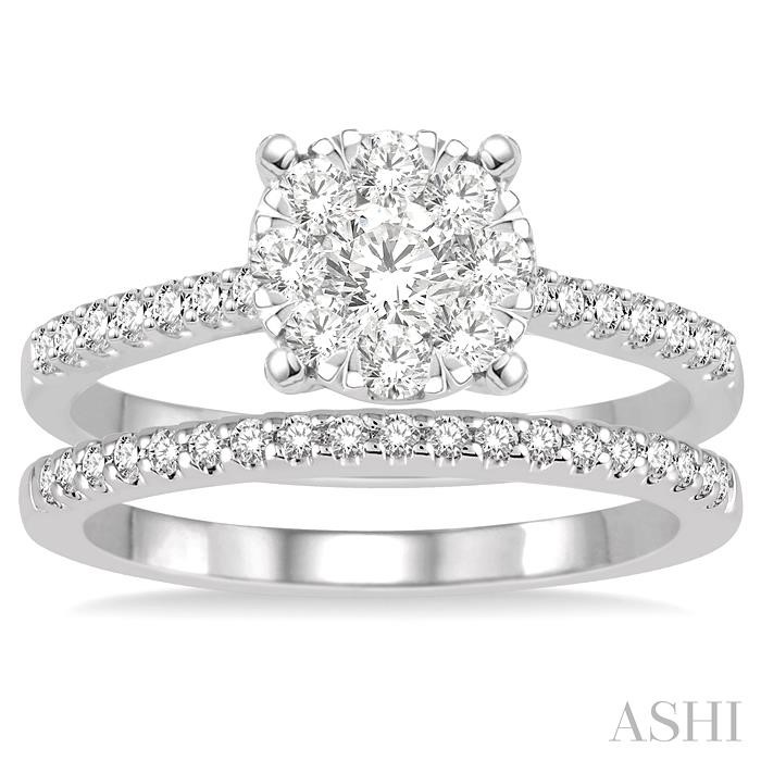 Round Shape Lovebright Diamond Wedding Set-2