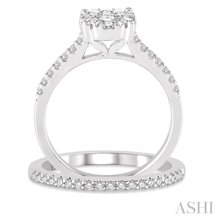 Round Shape Lovebright Diamond Wedding Set-3