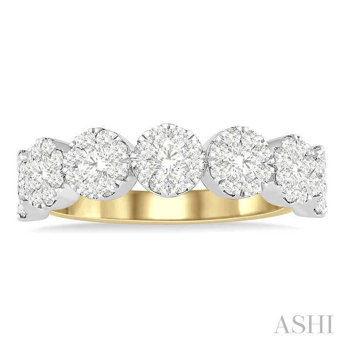 Round Shape 7 Stone Lovebright Essential Diamond Wedding Band