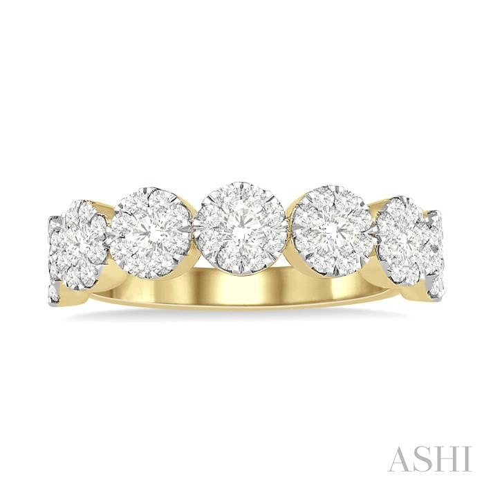Round Shape 7 Stone Lovebright Essential Diamond Wedding Band-2