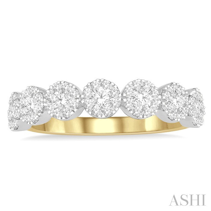Round Shape 7 Stone Lovebright Essential Diamond Wedding Band