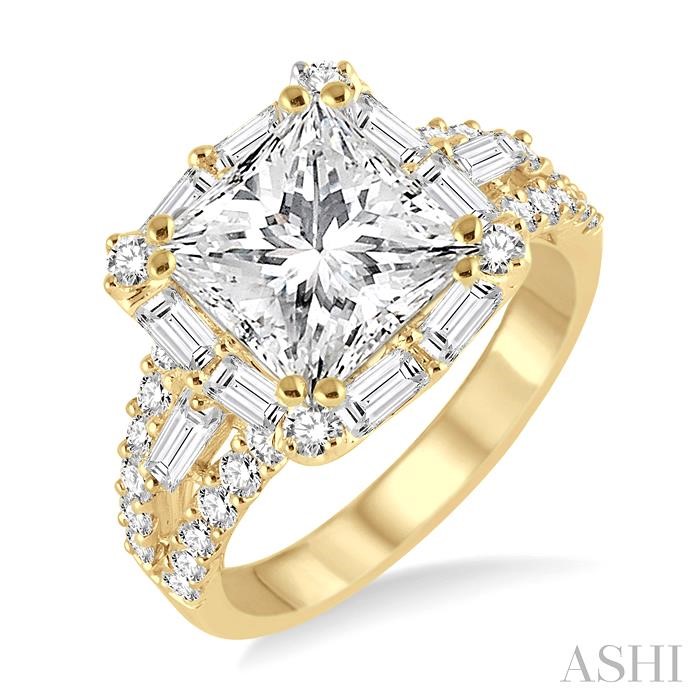 SEMI-MOUNT HALO DIAMOND ENGAGEMENT RING