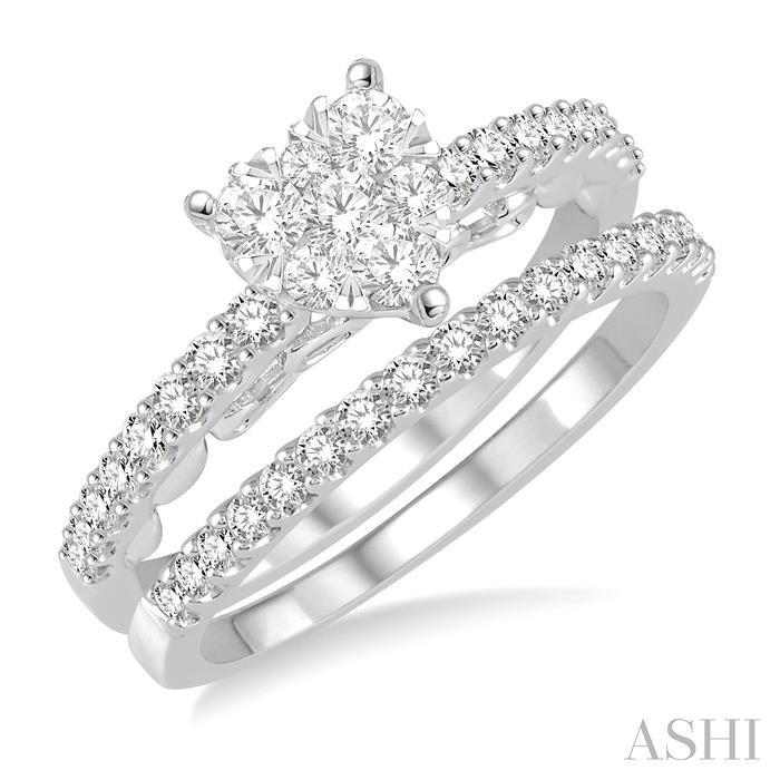 HEART SHAPE LOVEBRIGHT DIAMOND WEDDING SET