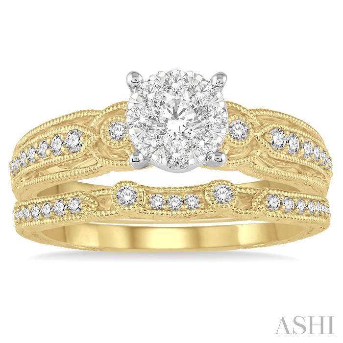 Round Shape Lovebright Diamond Wedding Set-2