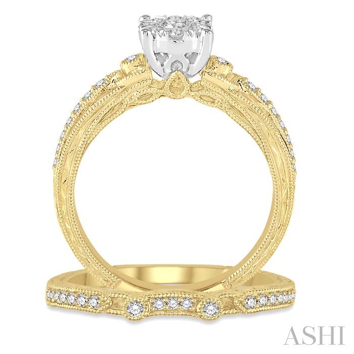 Round Shape Lovebright Diamond Wedding Set-3