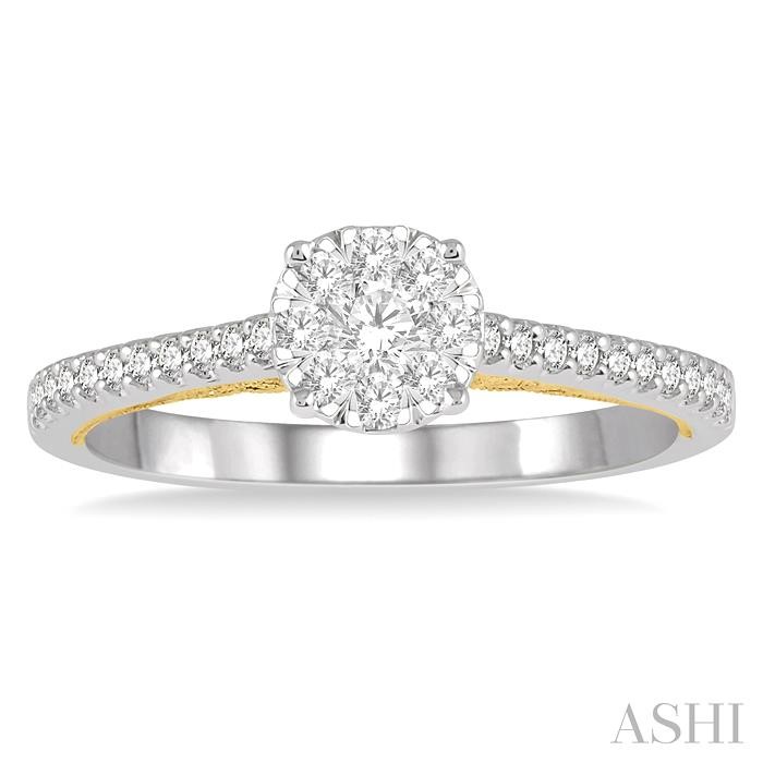 Round Shape Lovebright Diamond Engagement Ring-2
