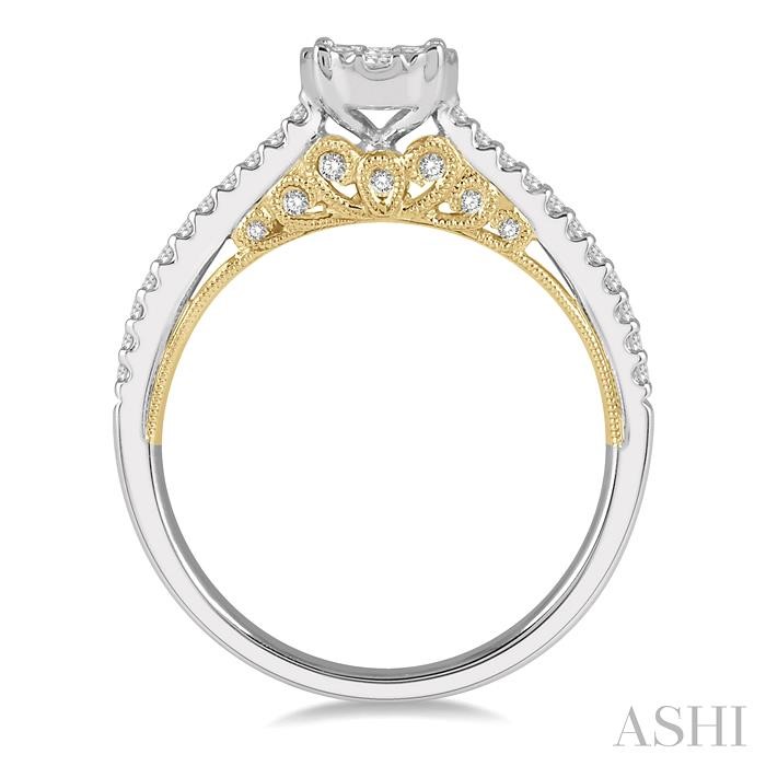 Round Shape Lovebright Diamond Engagement Ring-3