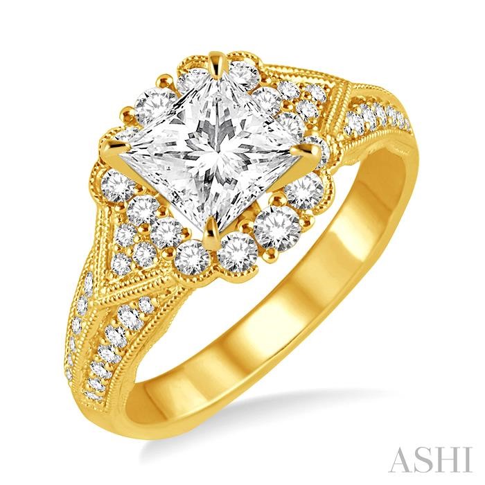 SEMI-MOUNT DIAMOND ENGAGEMENT RING