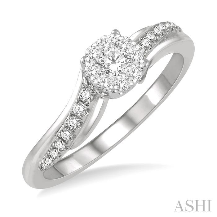 ROUND SHAPE LOVEBRIGHT DIAMOND ENGAGEMENT RING