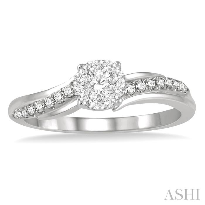 Round Shape Lovebright Diamond Engagement Ring-2