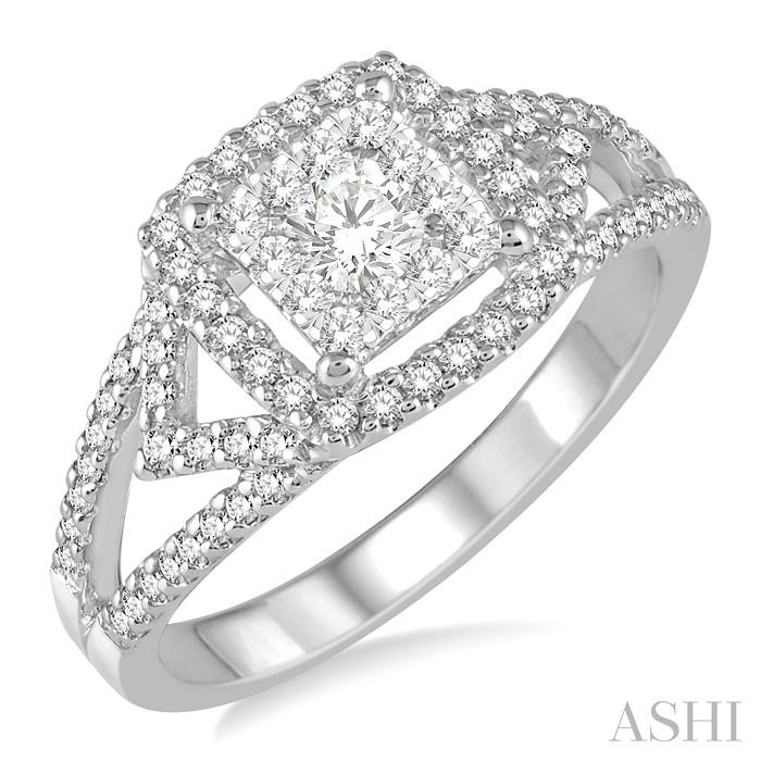 HALO LOVEBRIGHT DIAMOND ENGAGEMENT RING