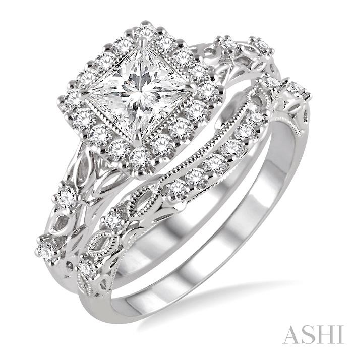 HALO DIAMOND WEDDING SET
