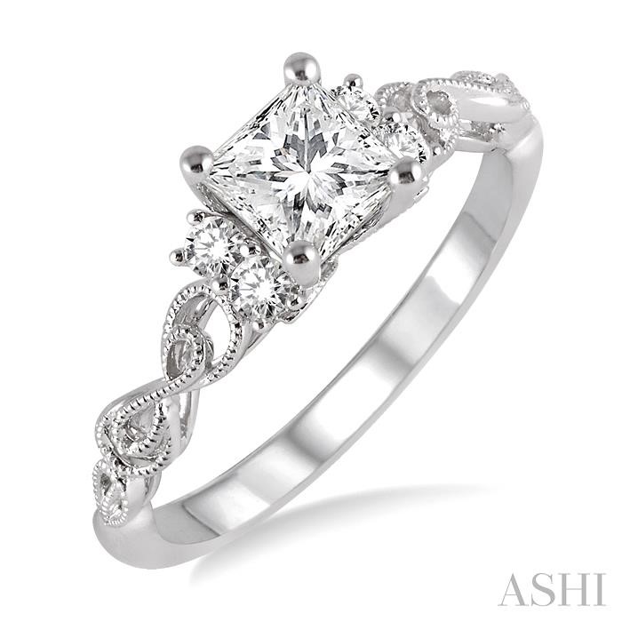 SEMI-MOUNT DIAMOND ENGAGEMENT RING