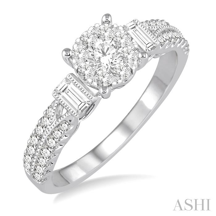 ROUND SHAPE LOVEBRIGHT DIAMOND ENGAGEMENT RING